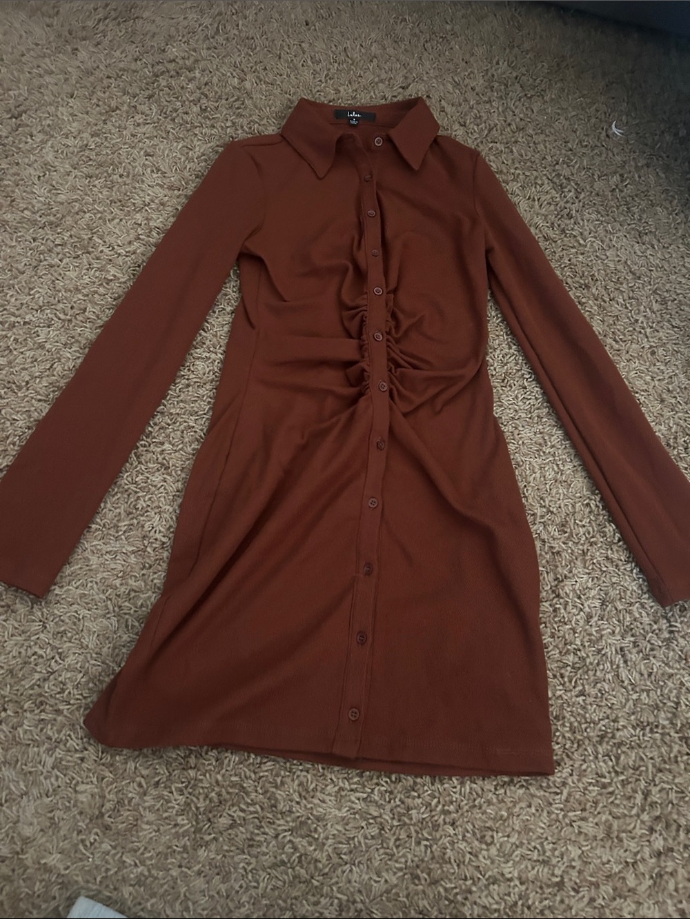 Women’s Brown long sleeve dress Lulus